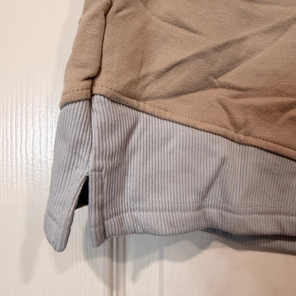 #B9 Feat Helen Owen Plush Shorts Sz. XXL Tan Colorblock NWT TreeCell Lounge